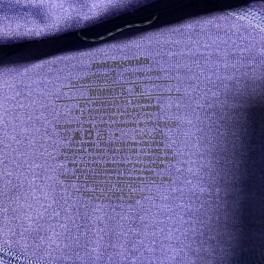 Patagonia Jacket Womens XL Purple Capilene 3 Midweight Polartec 1/4 Quarter Zip